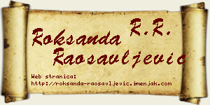 Roksanda Raosavljević vizit kartica
